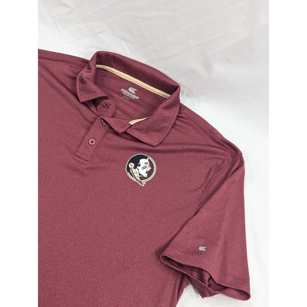 Colosseum Florida State University FSU Seminoles  Logo Polo‎ Shirt Men's 2XL